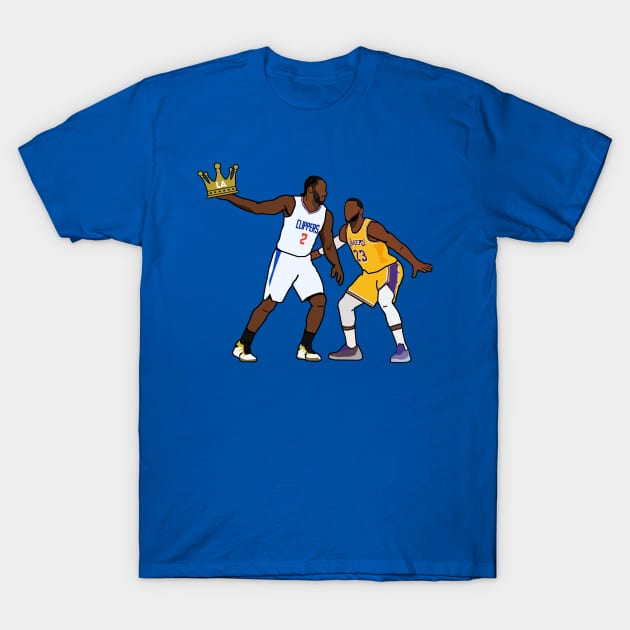 Kawhi Leonard 'KING OF LA' Los Angeles Clippers T-Shirt by xavierjfong